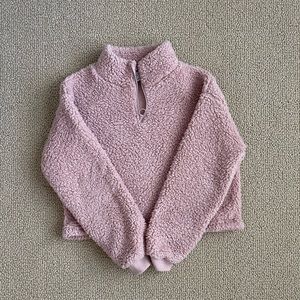 Love Tree pullover sweater with zipper in medium